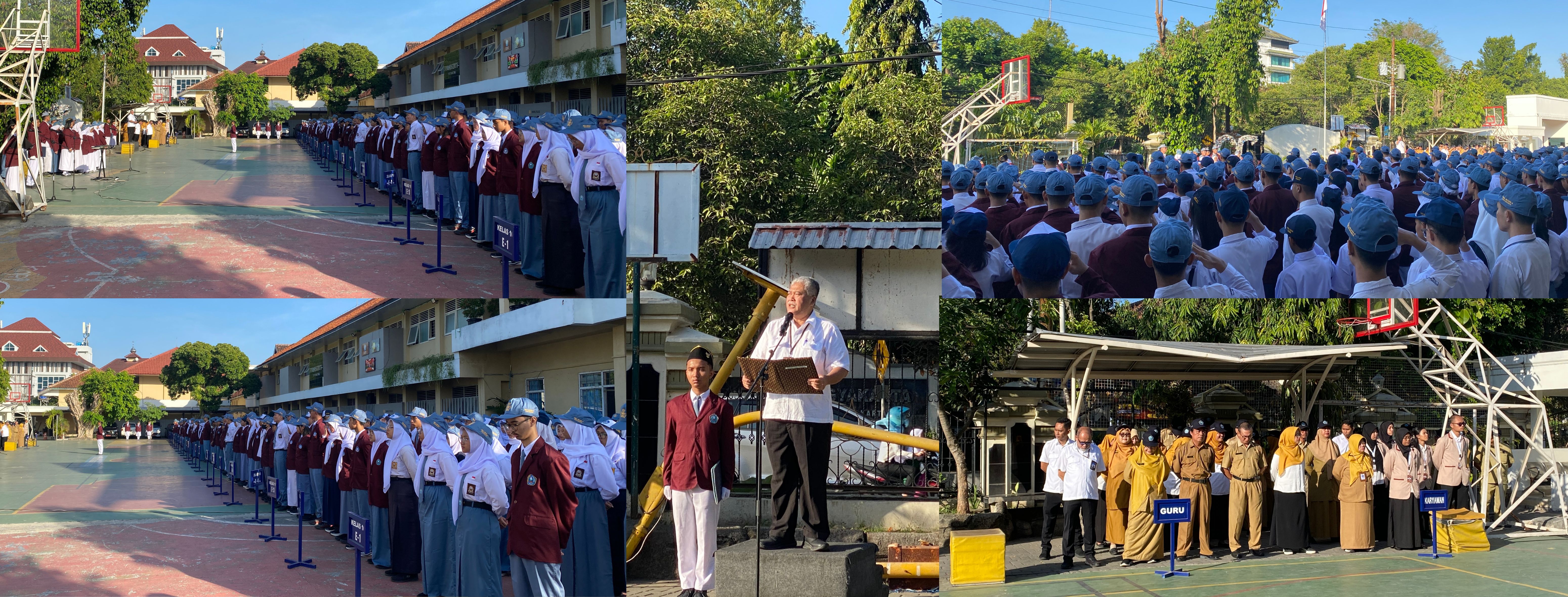 Rektor UNY Pimpin Upacara Pembinaan Wawasan Kebangsaan di SMAN 6 Yogyakarta